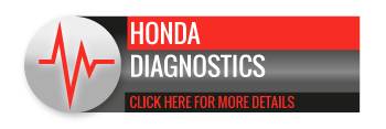 Black, grey and red Honda Diagnostics call to action button, with image of heart rate monitor