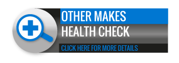 Black, grey and blue Other Makes Health Check call to action button, with image of magnifying glass