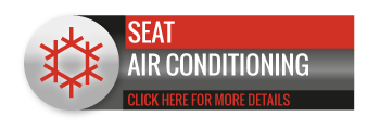 Black, grey and red SEAT Air Conditioning call to action button, with image of snowflake